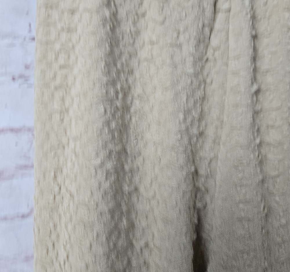 Hem & Thread Beige Textured Wide Leg Pants - Picture 6 of 8